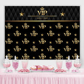 Schwarz Und Golden Willkommen VIP Glücklich Geburtstag Hintergrund